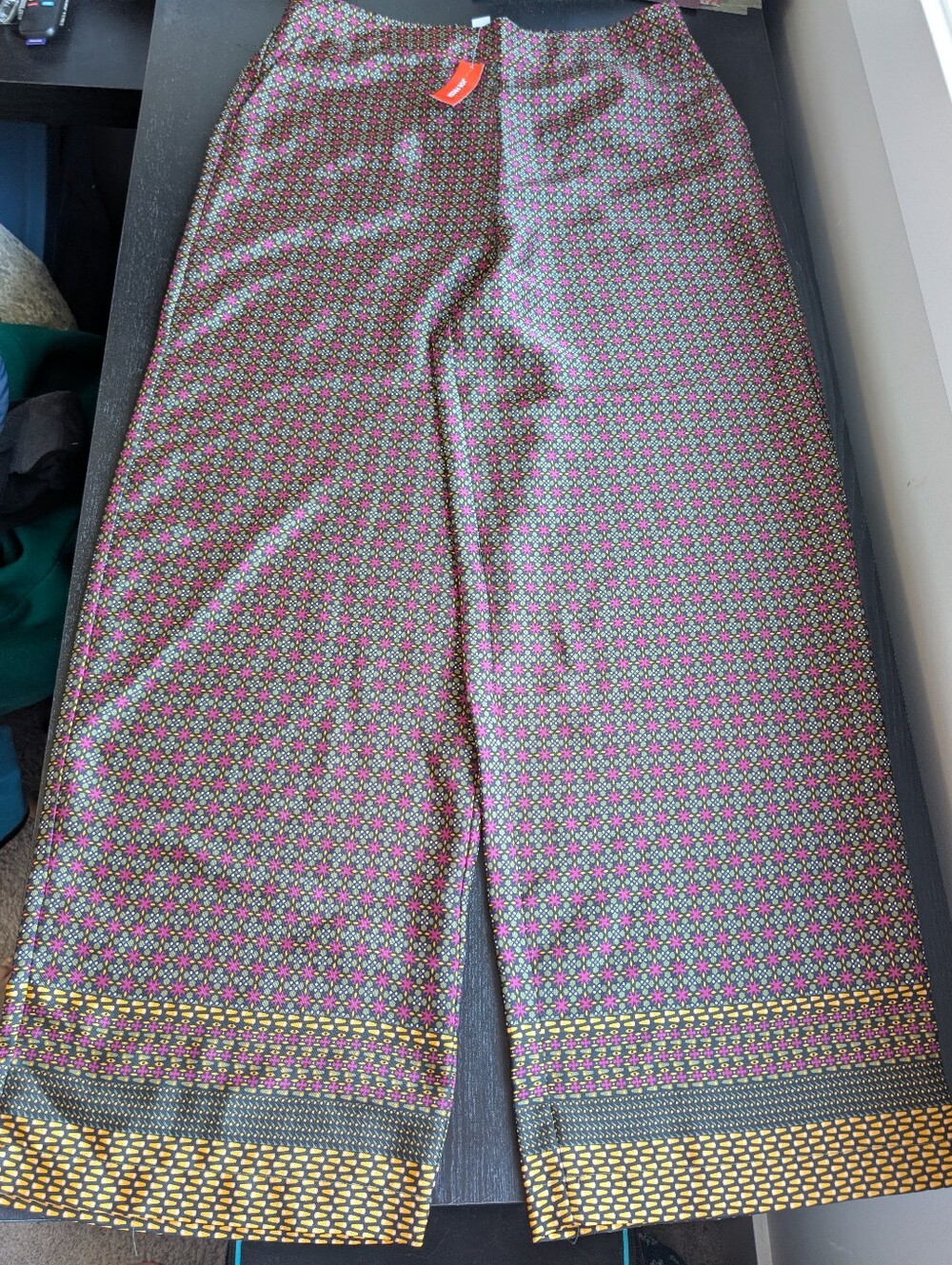 NWT Joe Fresh Wide Leg Patterned Pants